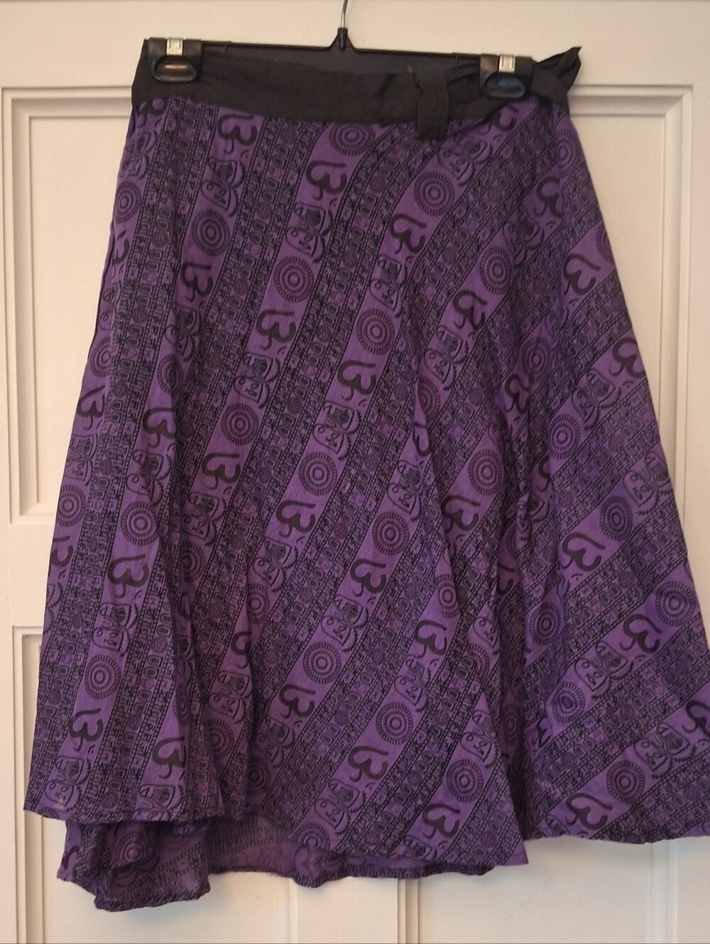 Jayli NWT Purple & Black Wrap Aline Skirt One Size Fits All